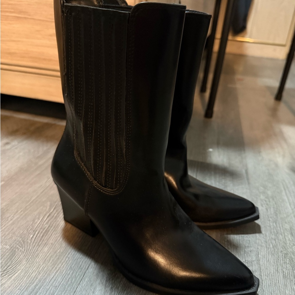 Forever 21 Black Heeled Boots
